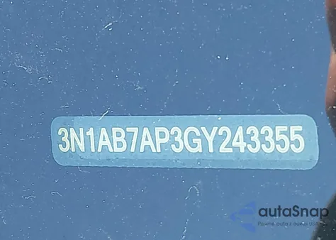 2016 Nissan Sentra Sv из США, поврежденный, VIN 3N1AB7AP3GY243355